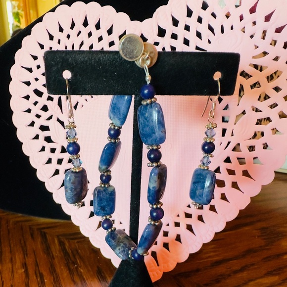Hand Crafted Jewelry - Blue Lapis Bracelet & Earrings Set
